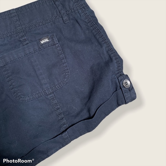 Vans black short short cotton cuffed hem shorts - Picture 4 of 5